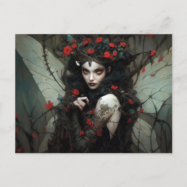Dark Fairy Fantasy Art Postcard (Front)