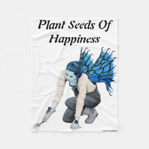 Dark Fairy Garden Gardener Fantasy Art Blanket