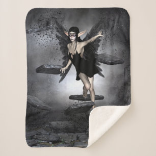 Dark fairy sherpa blanket