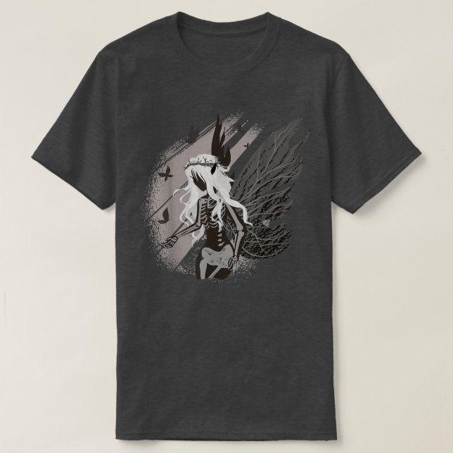 Dark Fairy Skeleton Fairycore Faecore Fairywave Go T-Shirt (Design Front)