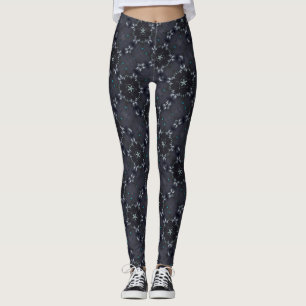Dark Fairy Star Satin Leggings
