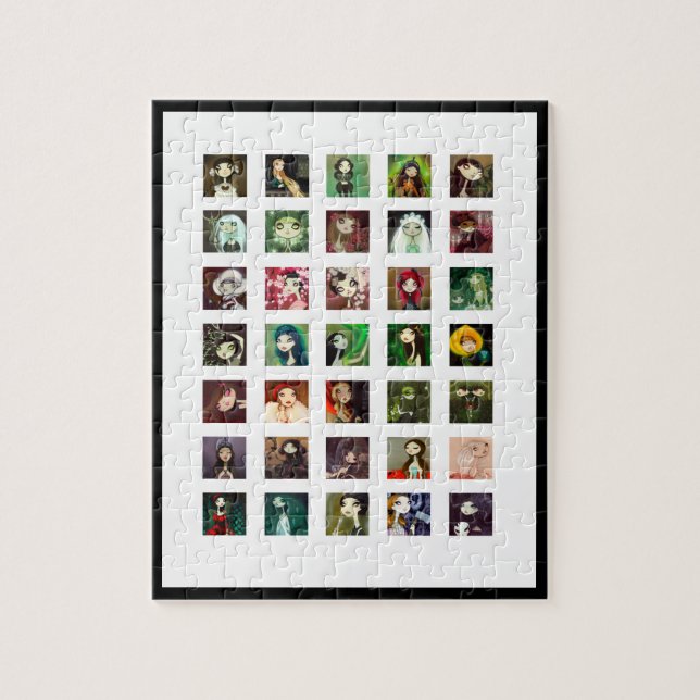 Dark Fairy Tale Character Collage Jigsaw Puzzle (Vertical)