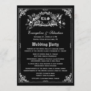 Dark Fairy Tale Storybook Wedding Programs