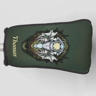 Dark fantasy creature with wings. golf head cover