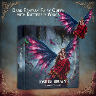 Dark Fantasy Fairy Queen with Butterfly Wings  Binder