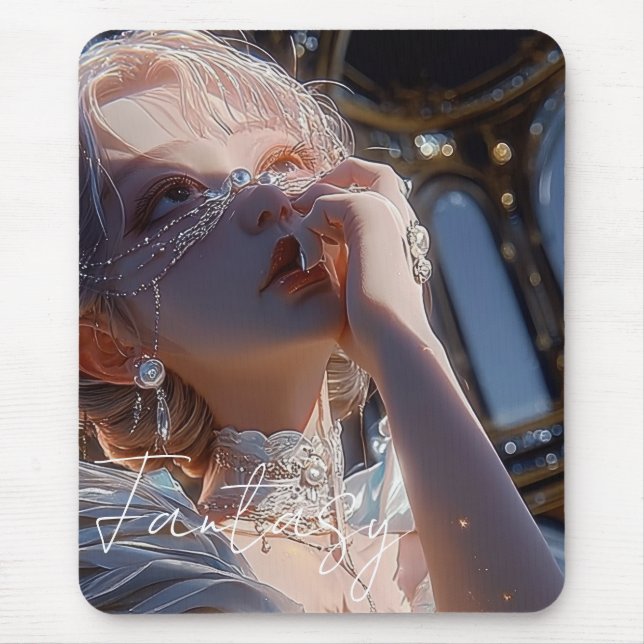Dark fantasy girl / Aesthetic Mouse Pad (Front)