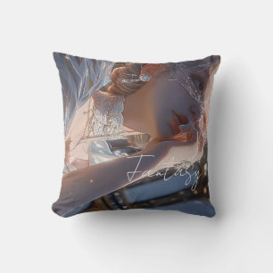 Dark fantasy girl / Aesthetic Outdoor Pillow