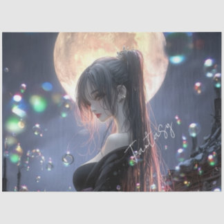 Dark fantasy girl / Aesthetic Tissue Paper