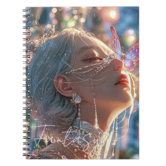 Dark fantasy girl notebook
