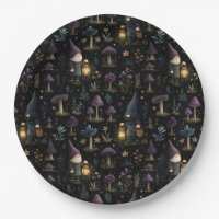 Dark Fantasy Gnome and Mushroom Pattern