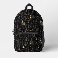 Dark Fantasy Gnome and Mushroom Pattern