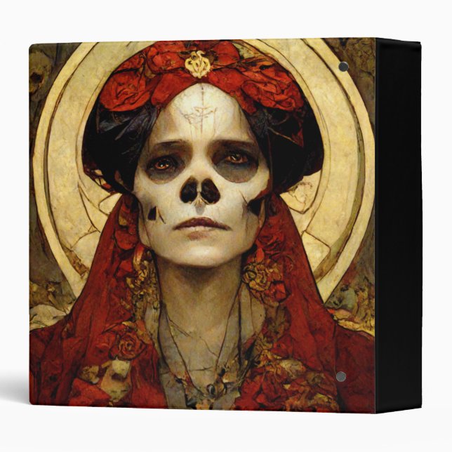 Dark Fantasy Gothic Skull Woman 3 Binder (Back/Spine)