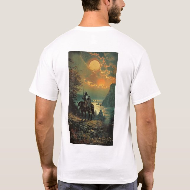 Dark Fantasy Knight Riding T-shirtDescription: Emb T-Shirt (Back)