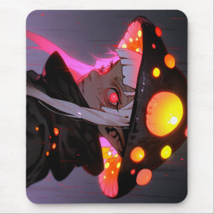 Dark Fantasy Mushroom Elf Anime Girl Mouse Pad