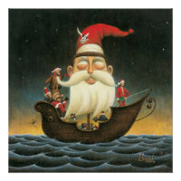Dark Fantasy Santa Pirate Canvas Art