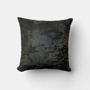 Dark Faux Cement Industrial Style  Throw Pillow