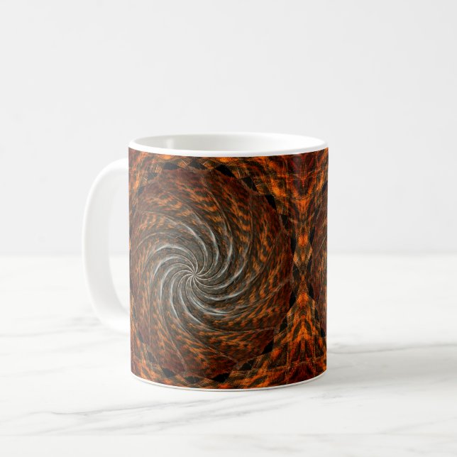 Dark Feather Sphere Coffee Mug (Front Left)