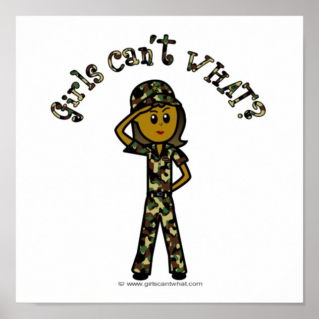 Dark Female Army Girl Poster (Front)