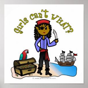 Dark Female Pirate Poster