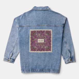 Dark Floral Boho Custom Denim Jacket