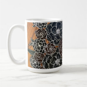 Dark Floral Coffee Mug