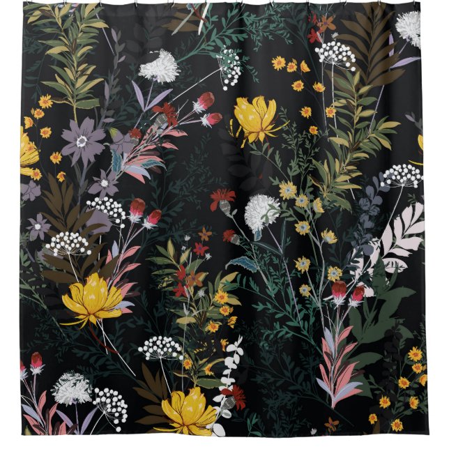 Dark Floral Garden: Blooming Night Pattern (Front)