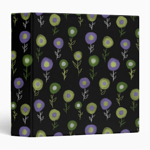Dark Floral Goth Pattern Binder