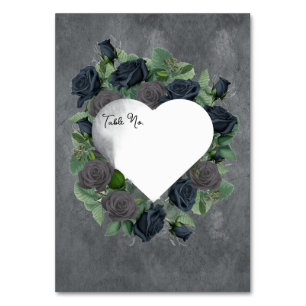 Dark Floral Gothic Style  Table Number