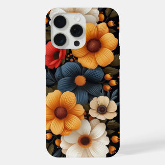 Dark floral iPhone 15 pro max case