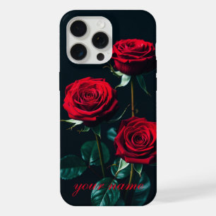 Dark Floral Rose iPhone 15 Pro Max Case