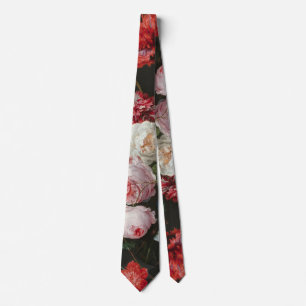 Dark Floral Still Life Tie