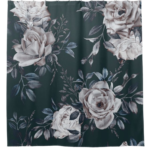 Dark floral watercolor, seamless pattern (Front)
