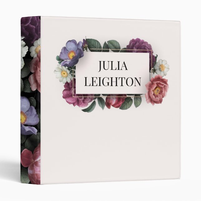 Dark Florals Binder (Front/Spine)