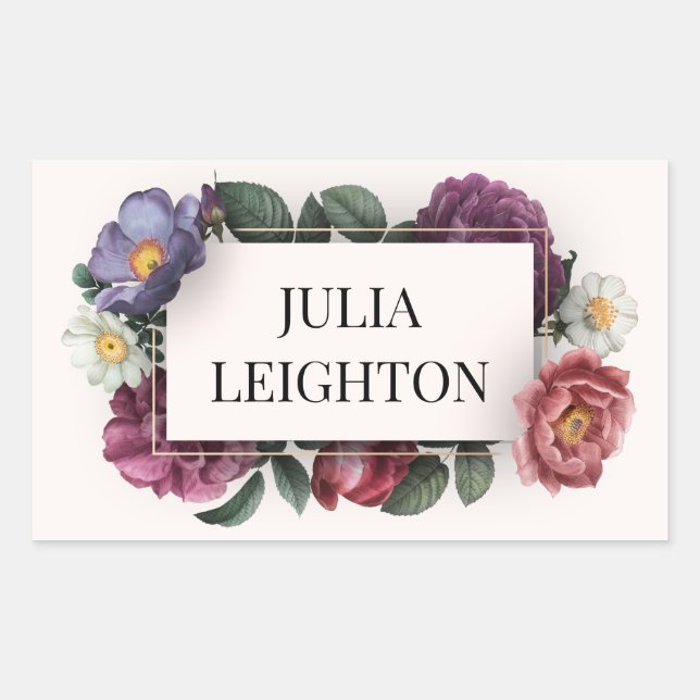 Dark Florals Sticker (Front)