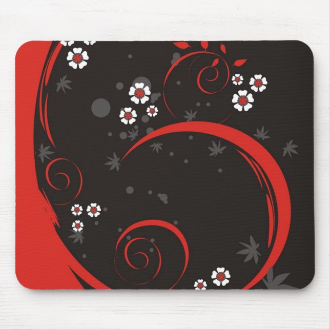 Dark Flower Mouse Pad (Front)
