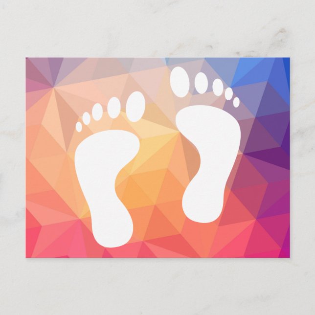 Dark Footprints Pictograph Postcard (Front)