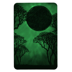 Dark Forest Eclipse Premium Magnet, Green Magnet