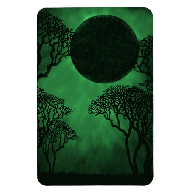 Dark Forest Eclipse Premium Magnet, Green Magnet (Vertical)