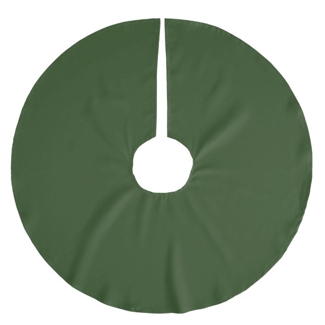 Dark Forest Green Brushed Polyester Tree Skirt (Front)