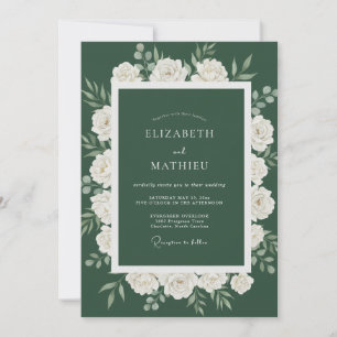 Dark Forest Petal Wedding Invitation