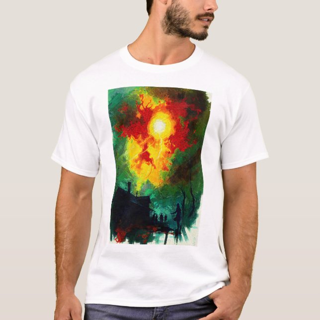 dark forest scary hight tense T-Shirt (Front)