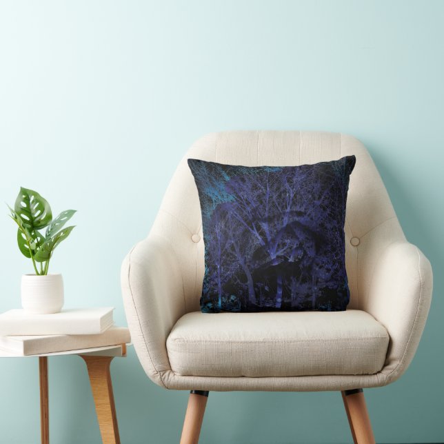 Dark Forest Throw Pillow (Chair)
