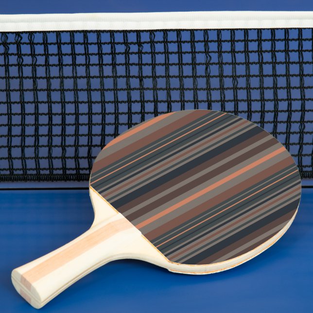 Dark Forest Woodlands Stripes Design  Ping Pong Paddle (Insitu)