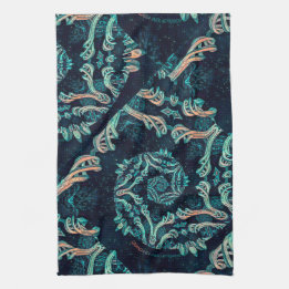 Dark fractal elegance kitchen towel