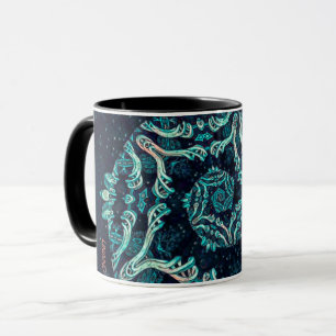 Dark fractal elegance Spiral Mug