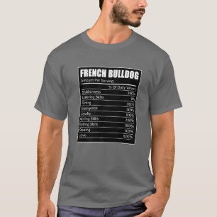 Dark French Bulldog Facts Dog Frenchie Lover Frenc T-Shirt