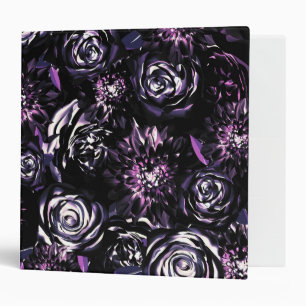 Dark Garden Bewitching Purple Glam Flowers Binder