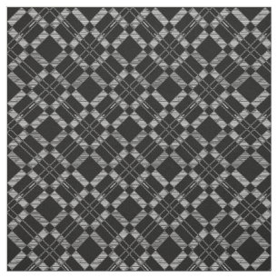 Dark Geometric Pattern Black White Abstract Pretty Fabric