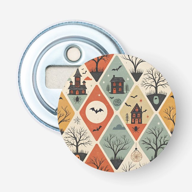 Dark ghost pattern bottle opener (Front)