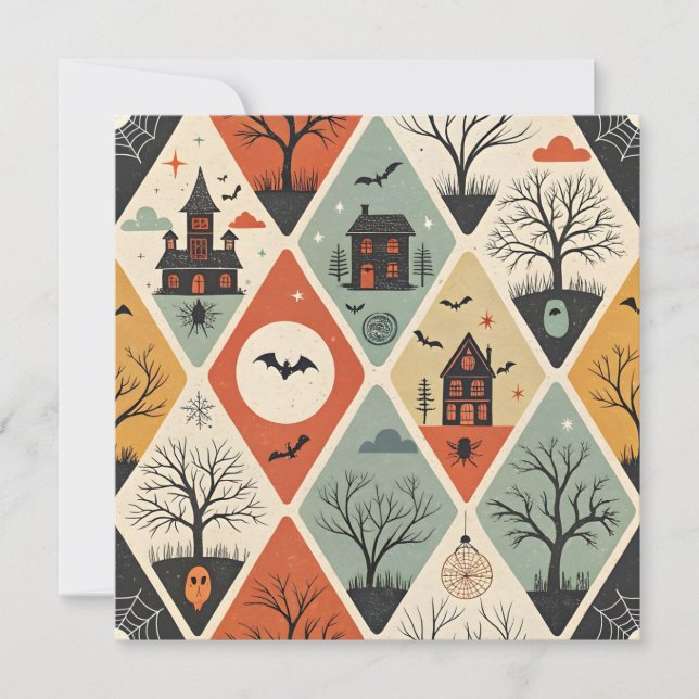 Dark ghost pattern invitation (Front)